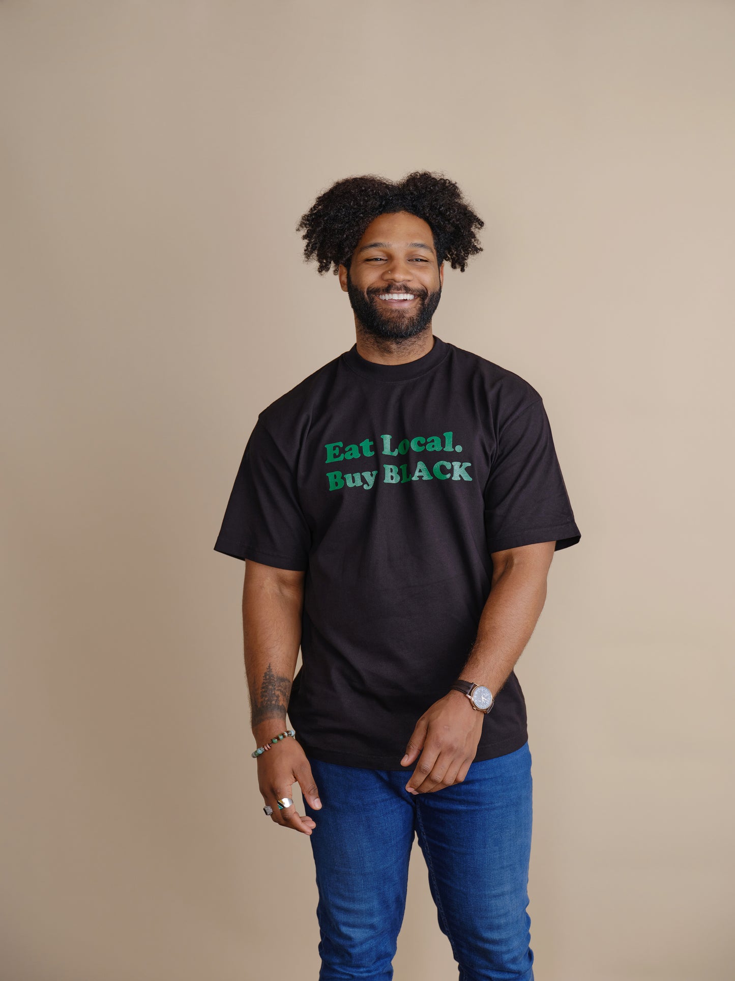 Eat Local Buy Black - BLACK Watermelon -  Premium Tee