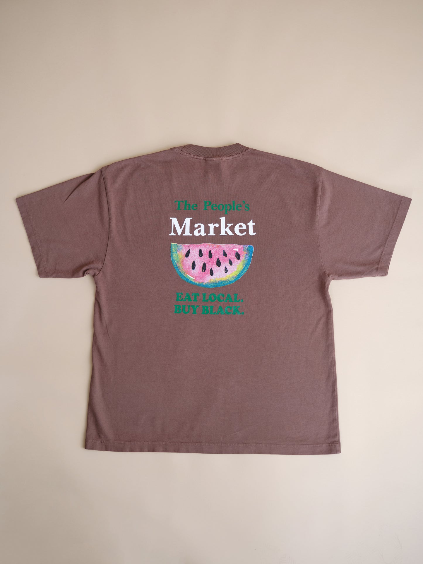Eat Local Buy Black - BROWN Watermelon -  Premium Tee
