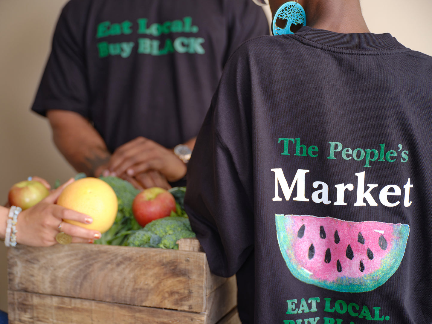 Eat Local Buy Black - BLACK Watermelon -  Premium Tee
