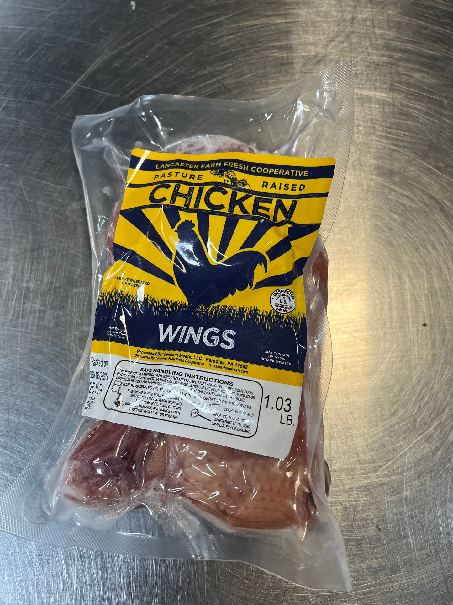 Pastured Raised Chicken Wings (PA) - 1 lb.